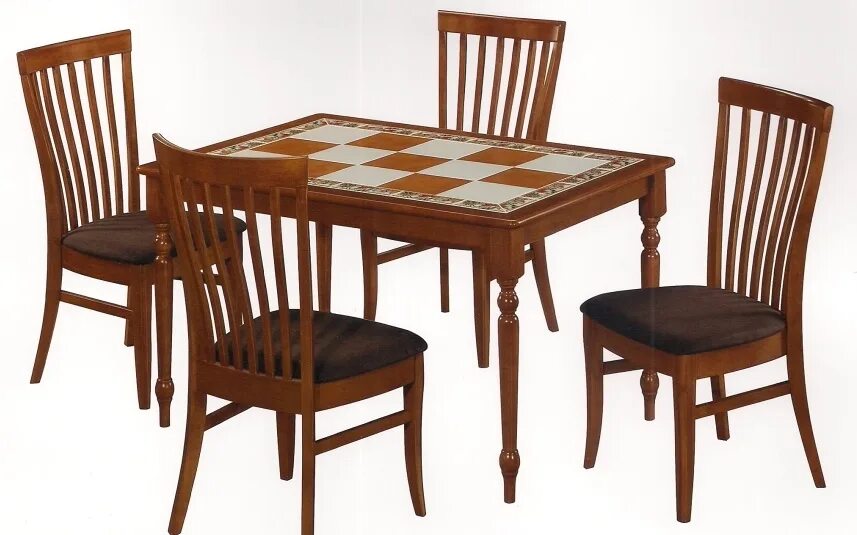 TETCHAIR стол обеденный. Обеденная группа для кухни. Деревянные кухонные столы и стулья. Комплект стол и стулья для кухни.