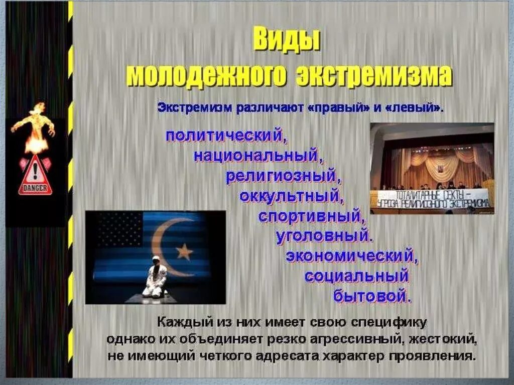 Выражение экстремистской идеологии крайне агрессивной. Виды молодежного экстремизма. Типы экстремистских движений. Экстремизм в молодежной среде. Молодёжный экстремизм это в обществознании.