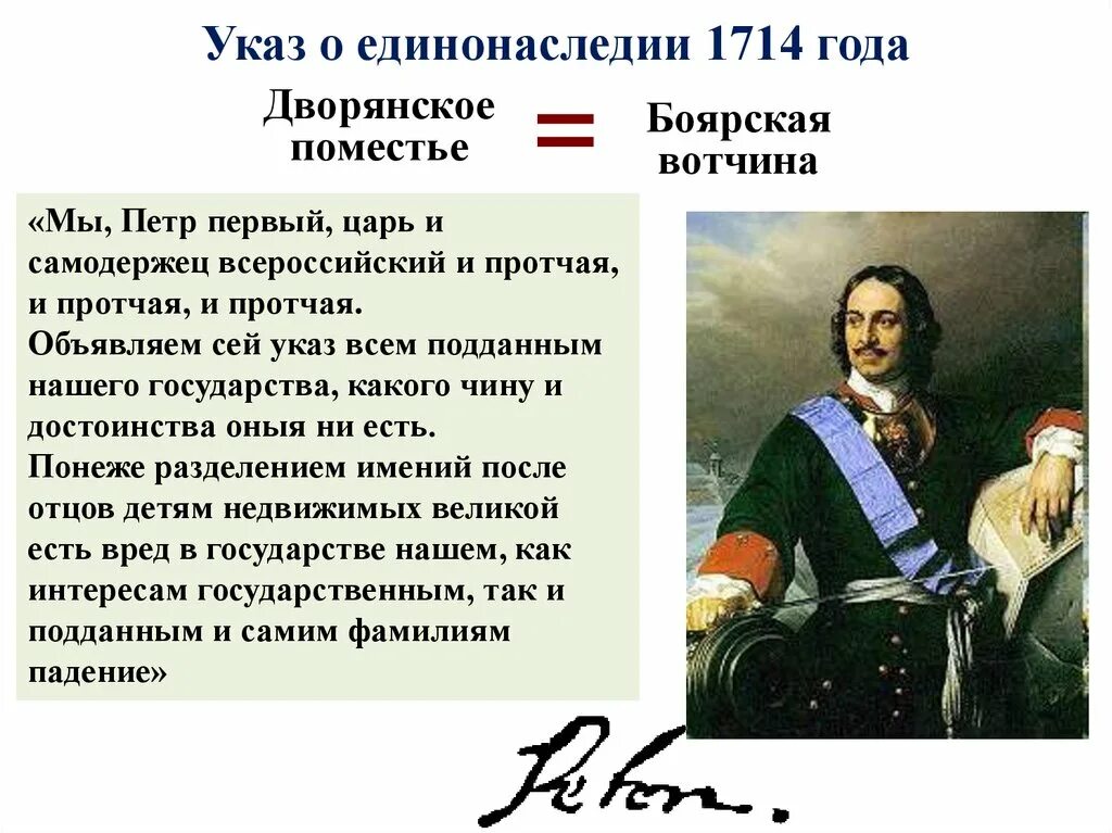 3 отмена указа о единонаследии. Указ Петра 1 1714 года. Указ о единонаследии 1714 года. Единонаследии Петра 1. Указ о единонаследии Петра 1.