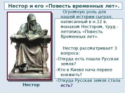 Вопросы по повести временных лет