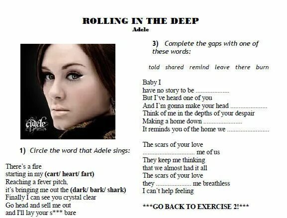 Adele Rolling. Rolling in the Deep текст.