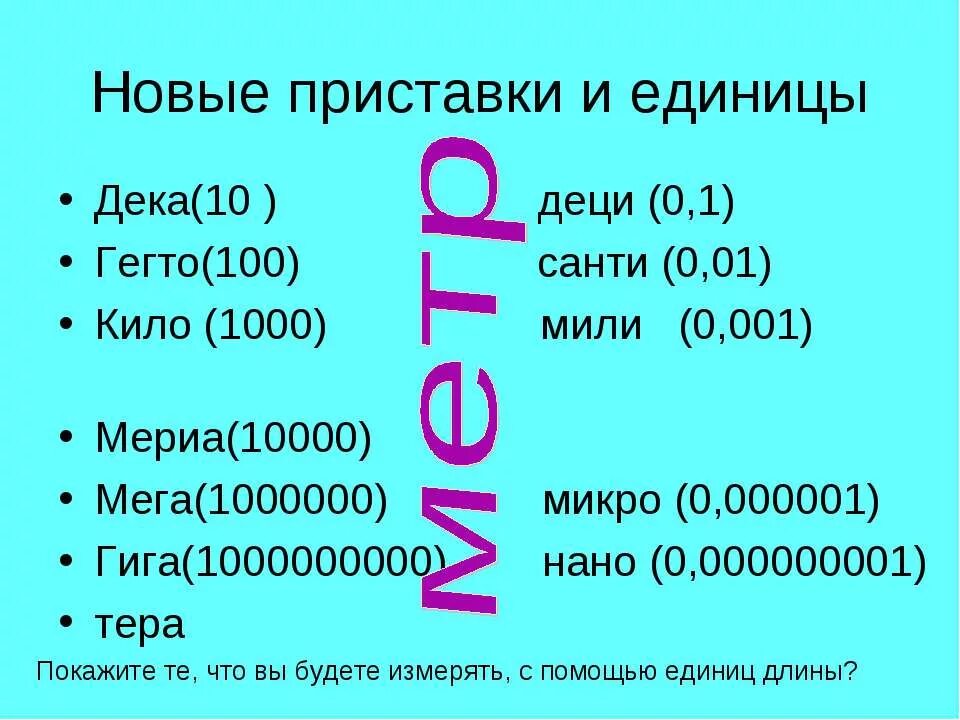 Приставки кило Милли. Санти деци кило. Дека приставка. Приставки кило Санти деци Милли.