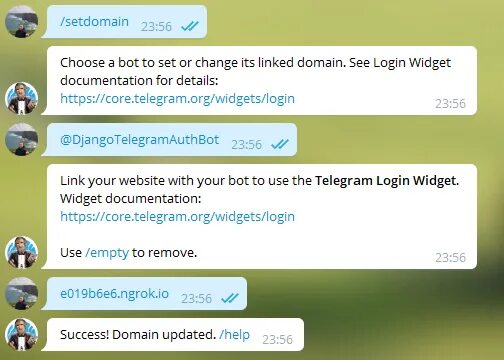 My telegram org auth