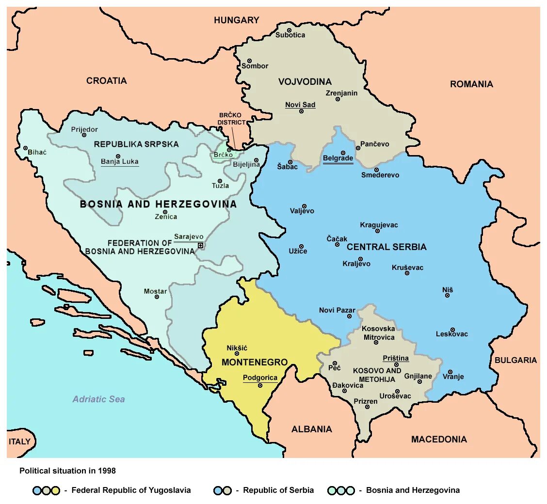 Сербия и республика сербская на карте. Сербия и Республика Сербская в Боснии и Герцеговине карта. Сербия и Югославия на карте. Республика Сербская на карте Боснии. Территория сербской Республики в Боснии и Герцеговины.