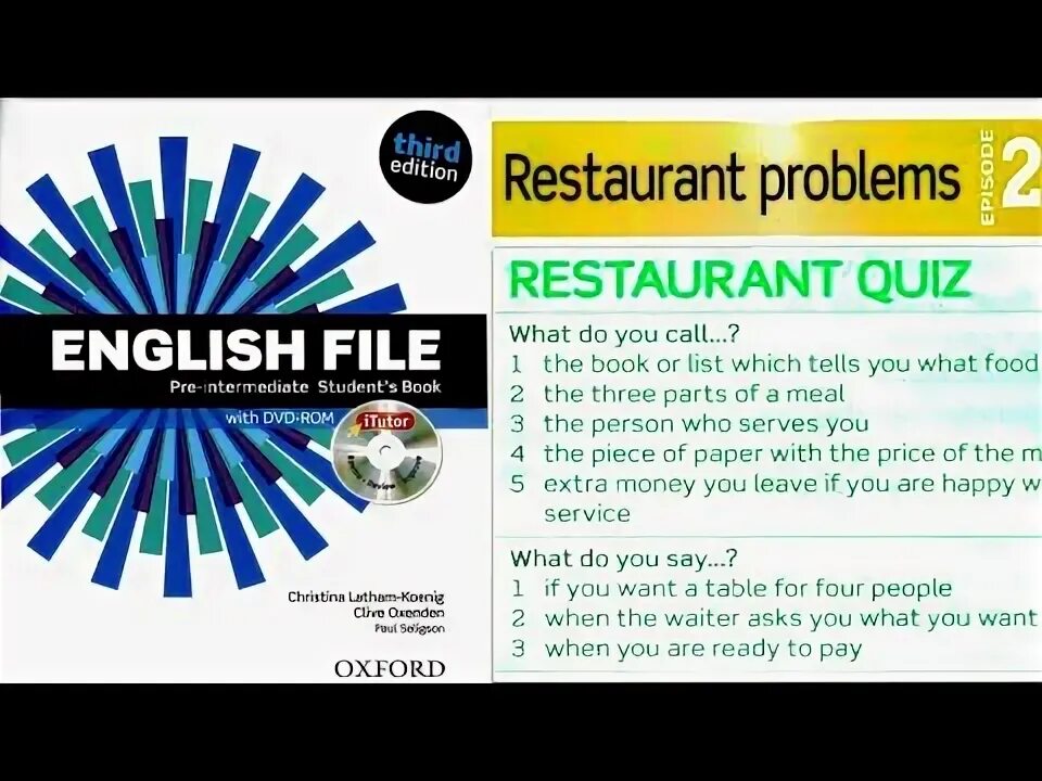 English file 2 intermediate. English file pre intermediate содержание. english file pre intermediate внутри. english file уровни. restaurant problems practical english.