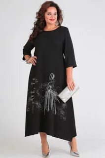 Платье Andrea Style, черный (модель 00185) - Белорусский трикотаж в интернет-маг