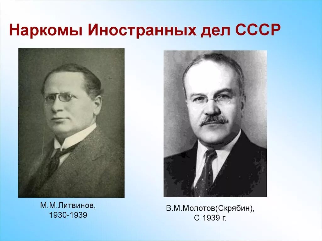 Нарком ссср 1930. Глава народного комиссариата иностранных дел 1939. Литвинов народный комиссар иностранных дел СССР. Нарком иностранных дел СССР В 1939-1946. Нарком иностранных дел 1923-1930.