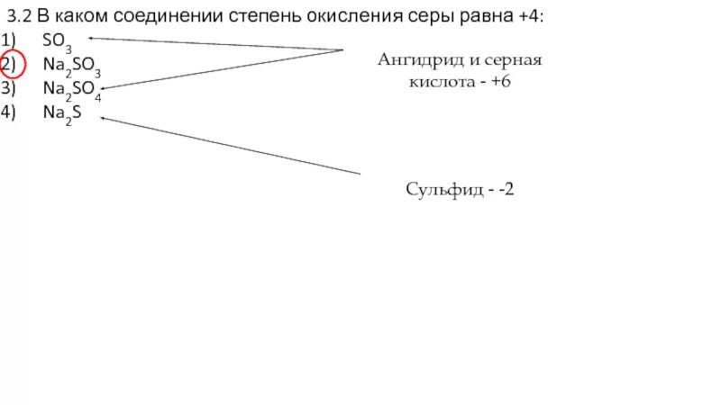 Максимальная степень окисления серы