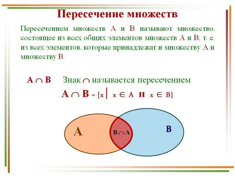 Пересечение числовых множеств. Объединение множеств и пересечение множеств разница. Знак пересечения множеств. Знако объединения множество.