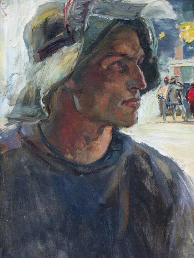 Портрет мастера. Портрет механика Советская живопись. Портрет режиссера Советская живопись. Портрет восточного мужчины Советская живопись.