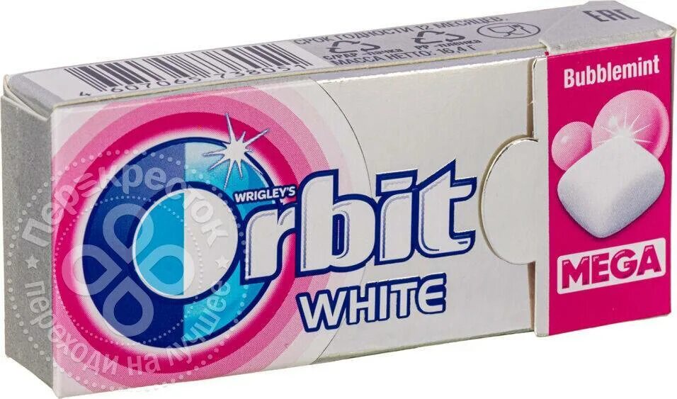 Жевательная резинка Orbit White Bubblemint 13 г. Жевательная резинка Orbit Вайт 16,4 Mega Bubblemint. Жевательная резинка Orbit 13,6 гр bublmint, шт. Орбит White Mega 16.4г. Дж орбит