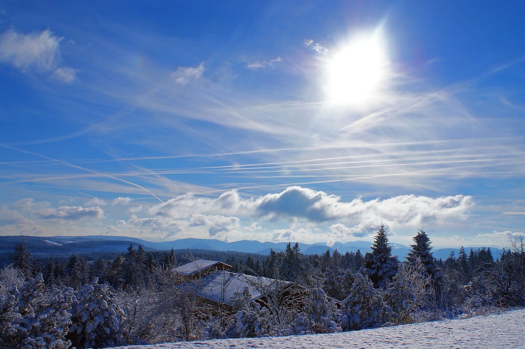 Snow sky