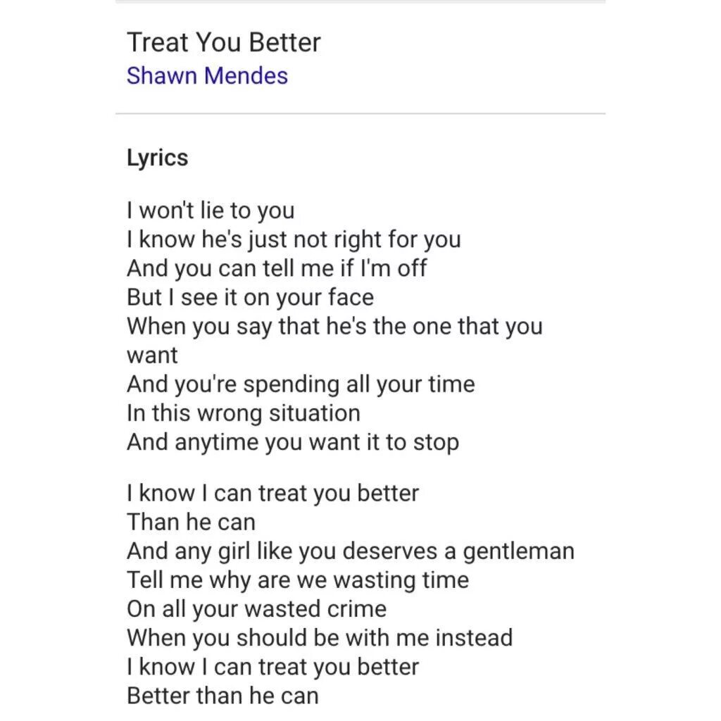 Текст песни better на русском. Treat you better Lyrics. Текст песни treat you better. Шон Мендес текст песни. You better песня.