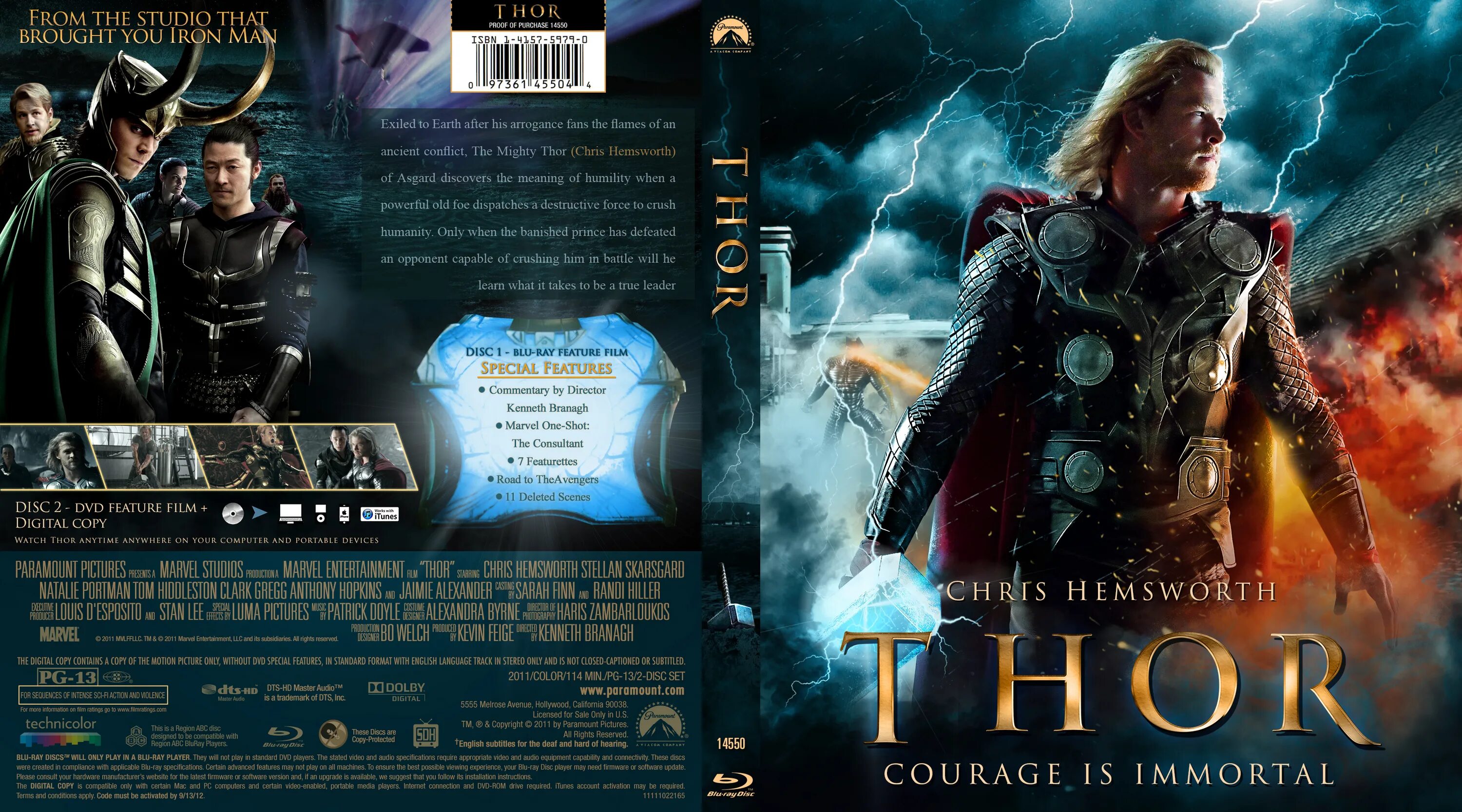 Магическая битва 2 блю рей. Thor 2011 DVD Cover.