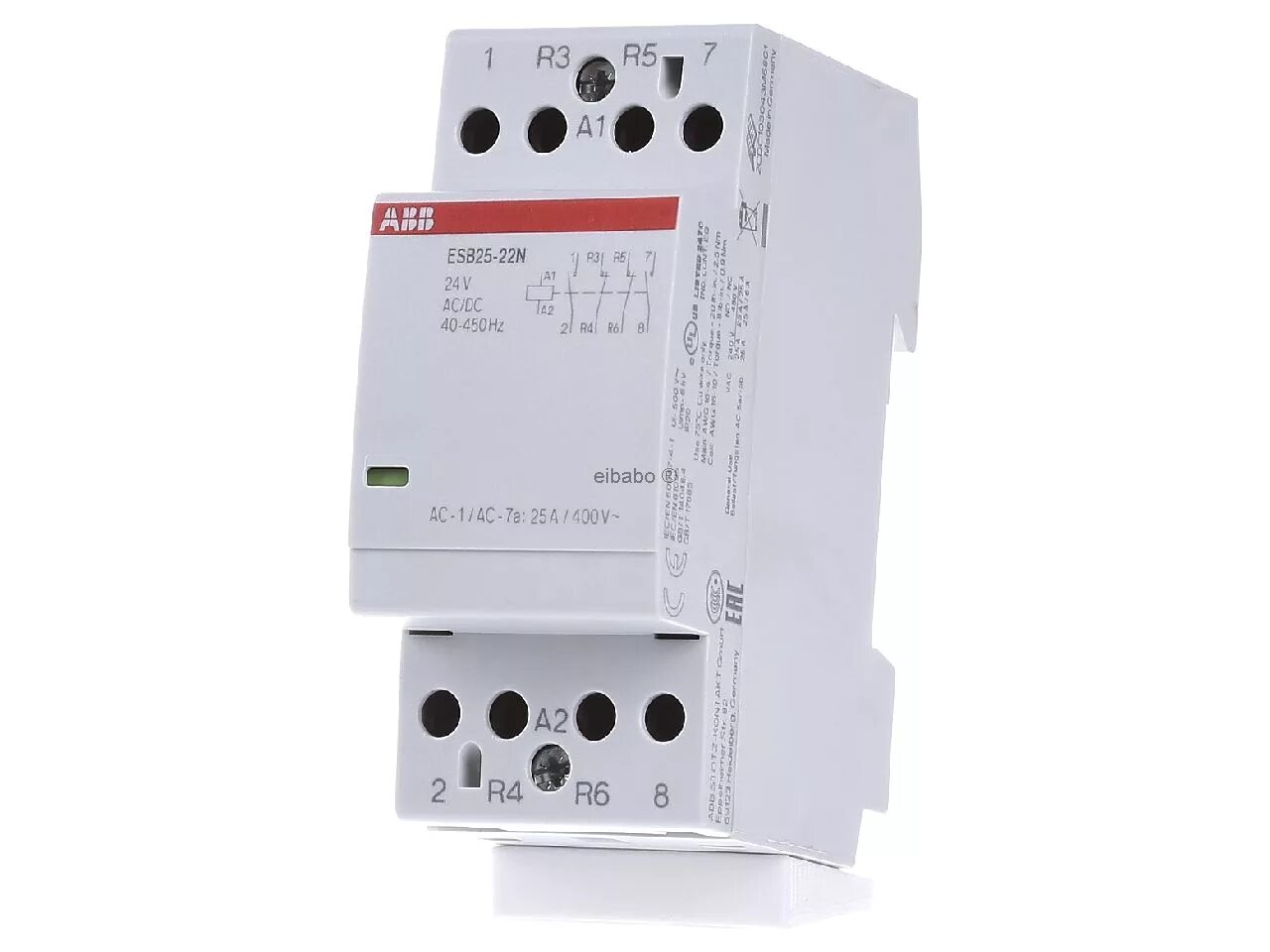 Модульный контактор авв 380в. Esb 1. Esb 1. 6 k2. Контактор модульный abb esb40-40n.