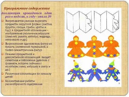 Аппликация программное содержание