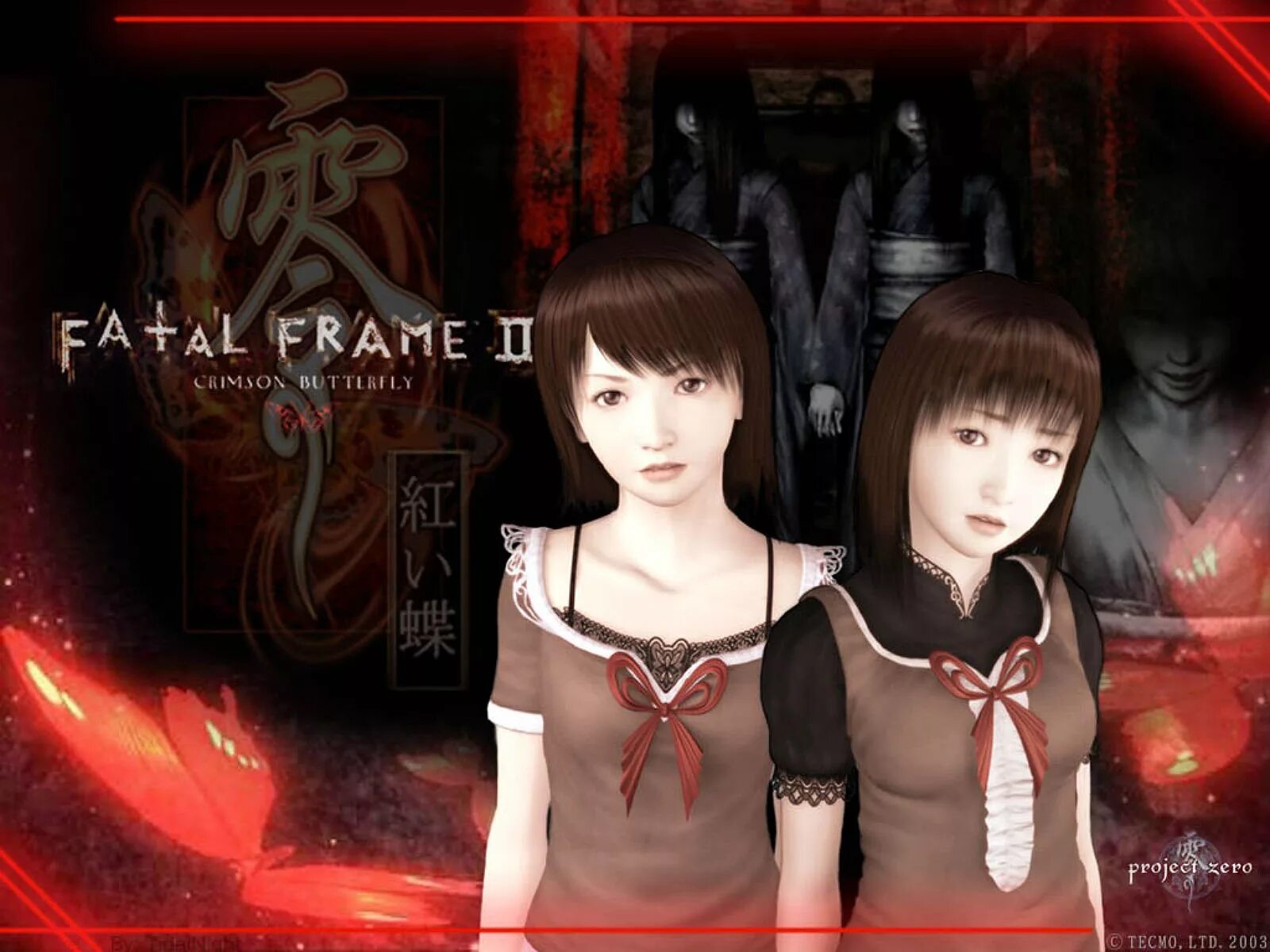 Fatal frame zero. Fatal frame 2 crimson butterfly. project zero ii: crimson butterfly. fatal frame 2001.