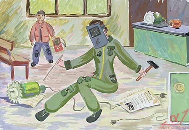 Сварщики на детских рисунках "Мой папа - сварщик" #сварка #сварщик #welder #ручн