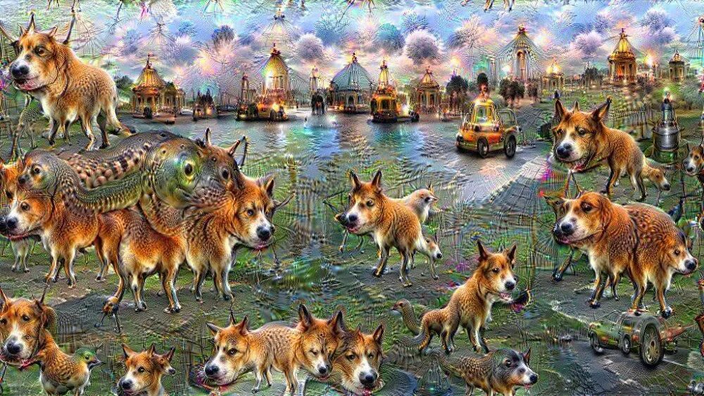 Корги нейросеть. Нейросеть Deep Dream. Собака нейросеть. Картины нейросети.