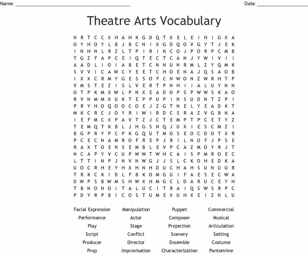 Earth Day Word search. Theatre Vocabulary. Acting and Theatre Vocabulary. Maths Wordsearch. Theater vocabulary