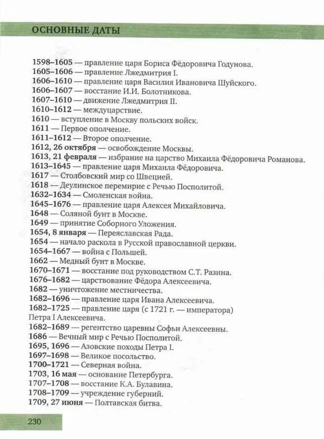 Исторические даты событий в россии. Даты истории России 17-18 век. Даты по истории России 17 век 7 класс. Даты 16 17 века истории России. Основные даты по истории России 16 век.