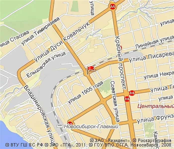 Карта г Новосибирска с улицами. Красный проспект улицы центрального района Новосибирска. Карта с улицами район ЖД вокзала. Карта г.Новосибирска от вокзала.