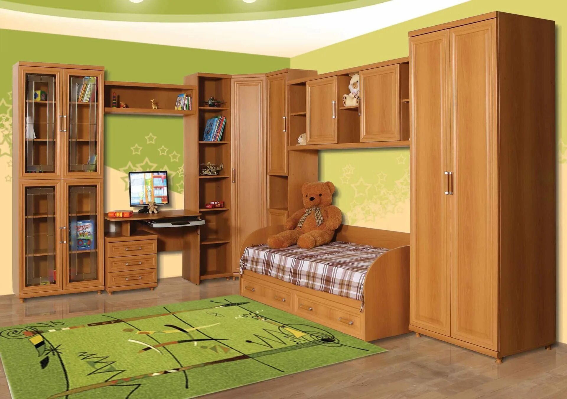 Детская стенка "Альтаир-1". Мебель в детскую комнату. Детские комнаты мебель. Мебель для детей купить