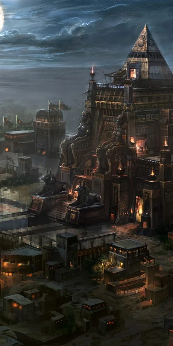 Город полумесяца дом пламени и тени. Древний Египет арт фэнтези мавзолей. Фэнтезийные города. Известные фэнтези города. Фэнтези королевство.
