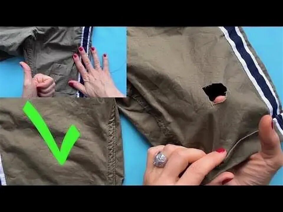 Как починить дырку на куртке незаметно Картинки ЗАШЕЙ ВИДЕО