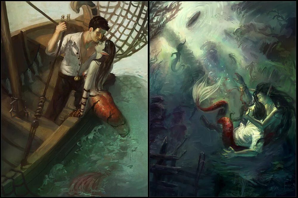 Русалки топят. Ирландские русалки мерроу. Море фэнтези. Русалка в сетях. Донато джанкола русалки.