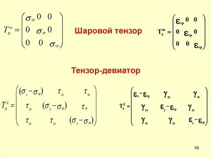 Инварианты тензора напряжений