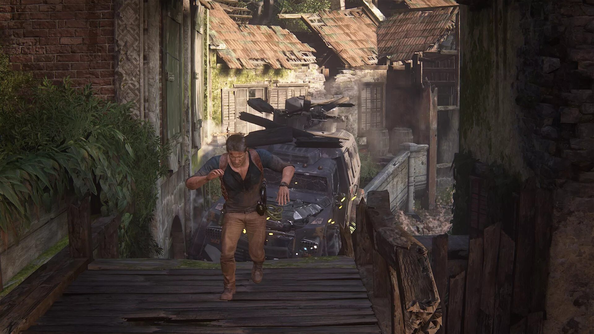 Анчартед путь вора. Uncharted 4: путь вора. Uncharted 4 Грузовики. Анчартед 4 путь вора город.