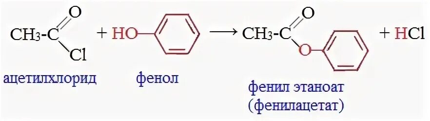 Гидролиз фенилацетата. Фенол плюс ацетилхлорид реакция. Фенол с хлористым ацетилом. Фенол плюс ацетил хлористый. Фенол и ацетилхлорид реакция.