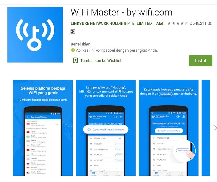 Как выглядит приложение Wi Fi. Cara mengecek kecepatan WIFI Indihome.