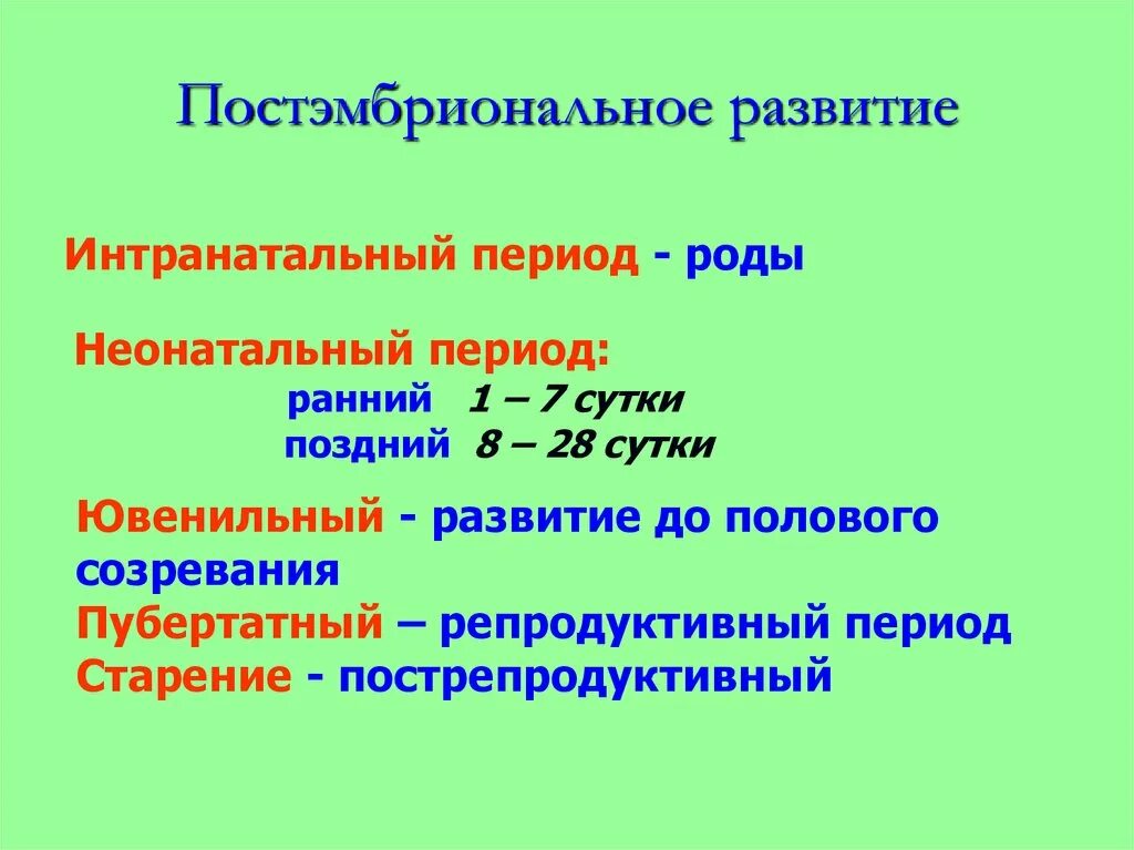 Последовательность событий онтогенеза. Периоды постэмбрионального развития таблица. Возрастные периоды постэмбрионального развития. Ювенильный период постэмбрионального развития. Основные этапы постэмбрионального развития человека.