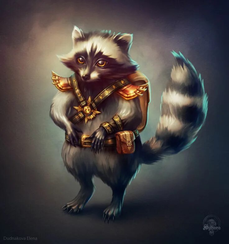 Ракун арт. Рой Ракун. Raccoon God. Raccoon Art character. Fantasy pet