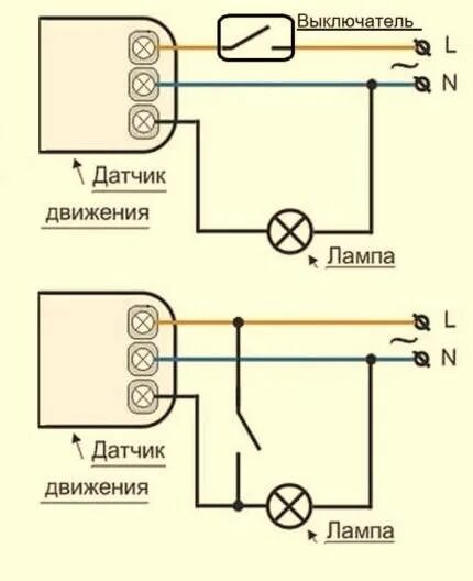 Выключатель с датчиком движения: как подключить датчики движения к лампочкам на 