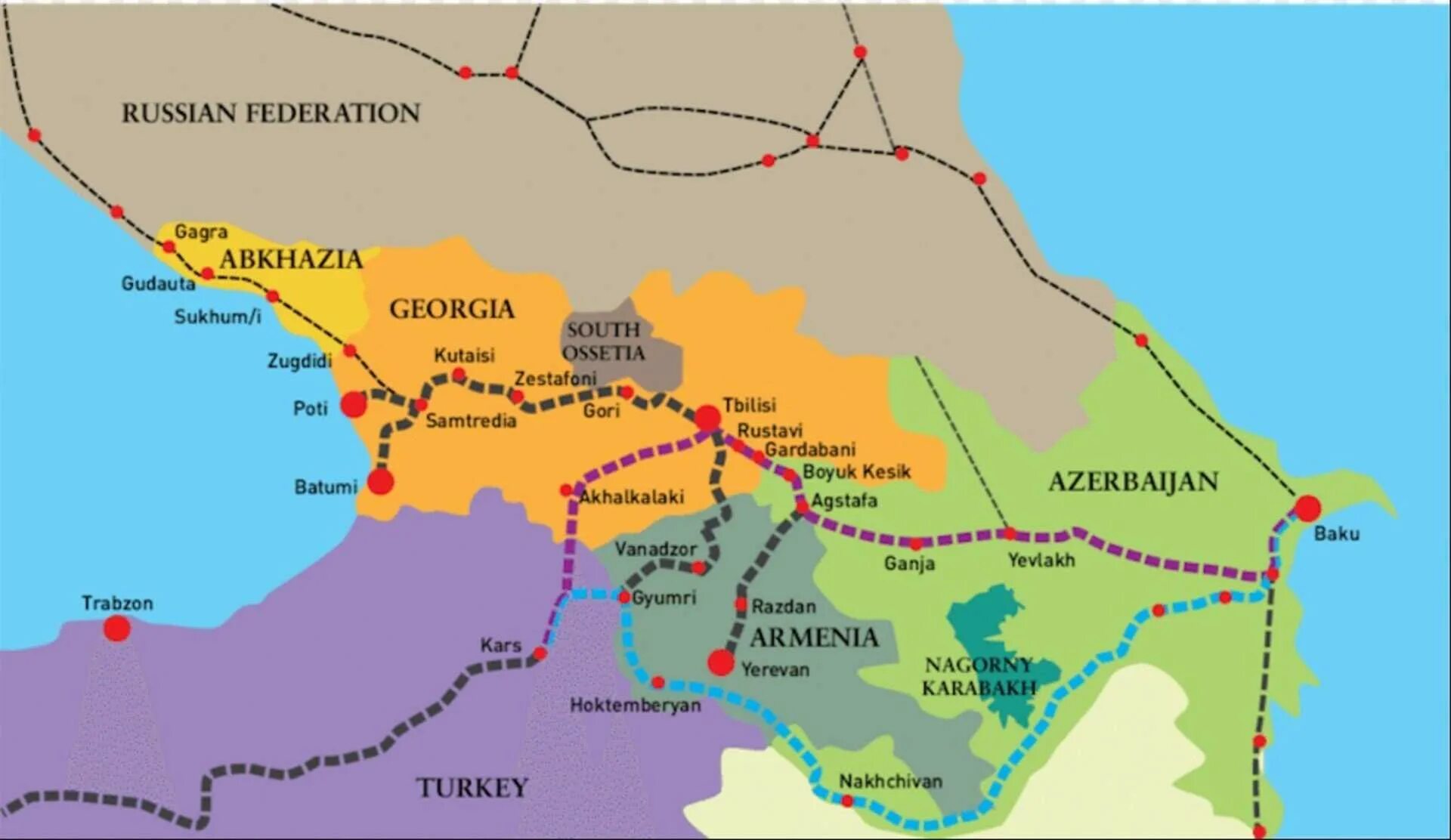 В грузию после абхазии. Железные дороги Закавказья схема. Схема железных дорог Грузии Армении Азербайджана. Схема железных дорог Армении. Карта железных дорог Армении и Азербайджана.