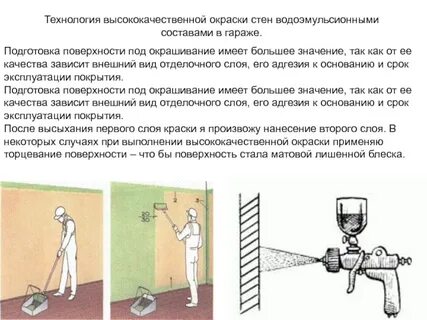 Технологическая карта окраска стен