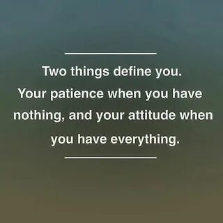 Your patience