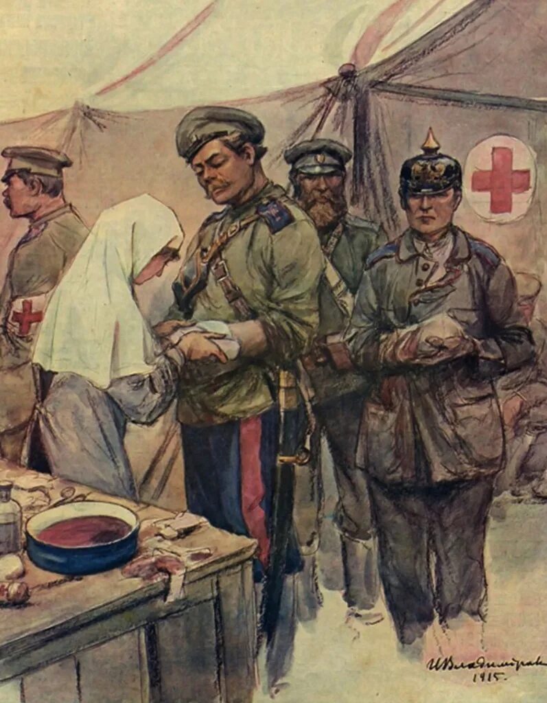 Медицинский история россии. Полевой госпиталь 1914 врачи.