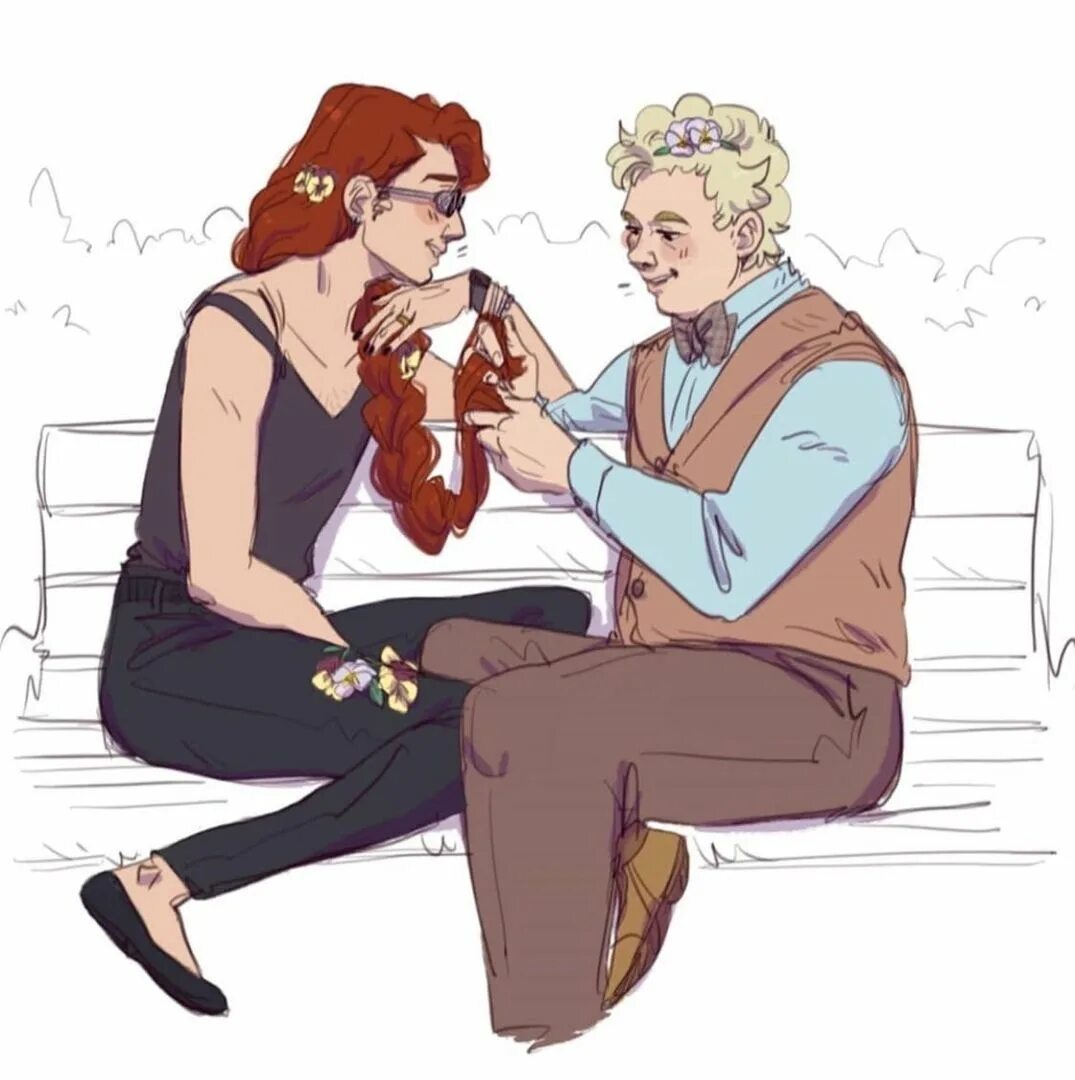 Благие знамения комиксы. Благие знамения Азирафель и Кроули. Good Omens Кроули и Азирафель. Азирафаэль и Кроули арт 18. Кроули и Азирафель комиксы.