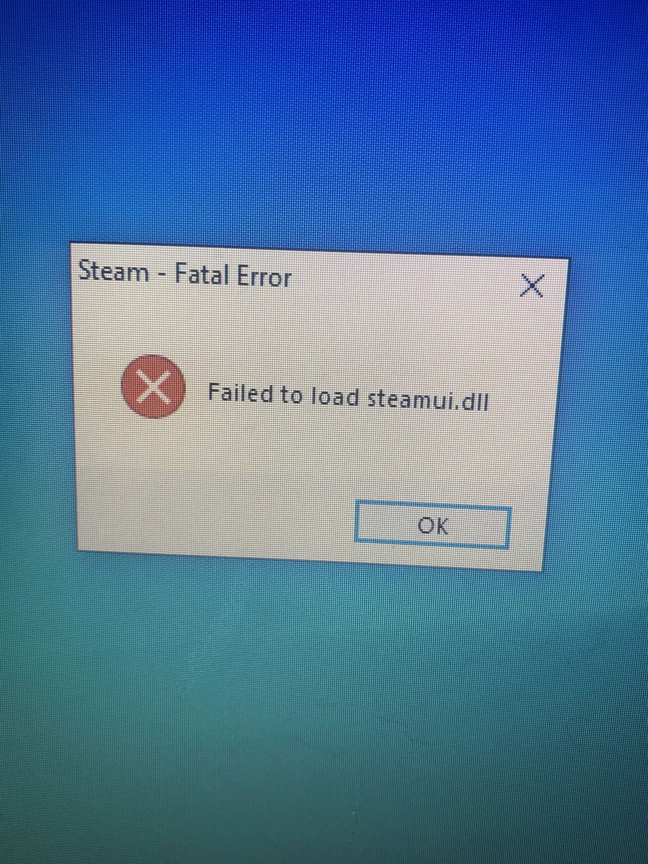 Failed to load. Ошибка steamui.dll. Failed to load image. Steam критическая ошибка failed to load steamui.dll. Как исправить failed to load