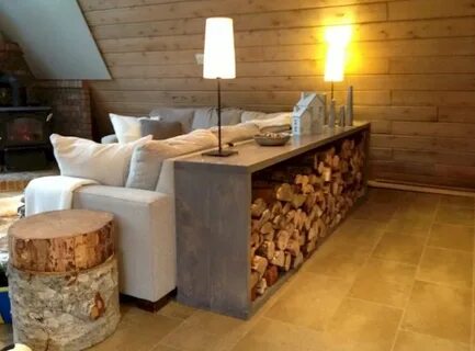 Wood storage living room