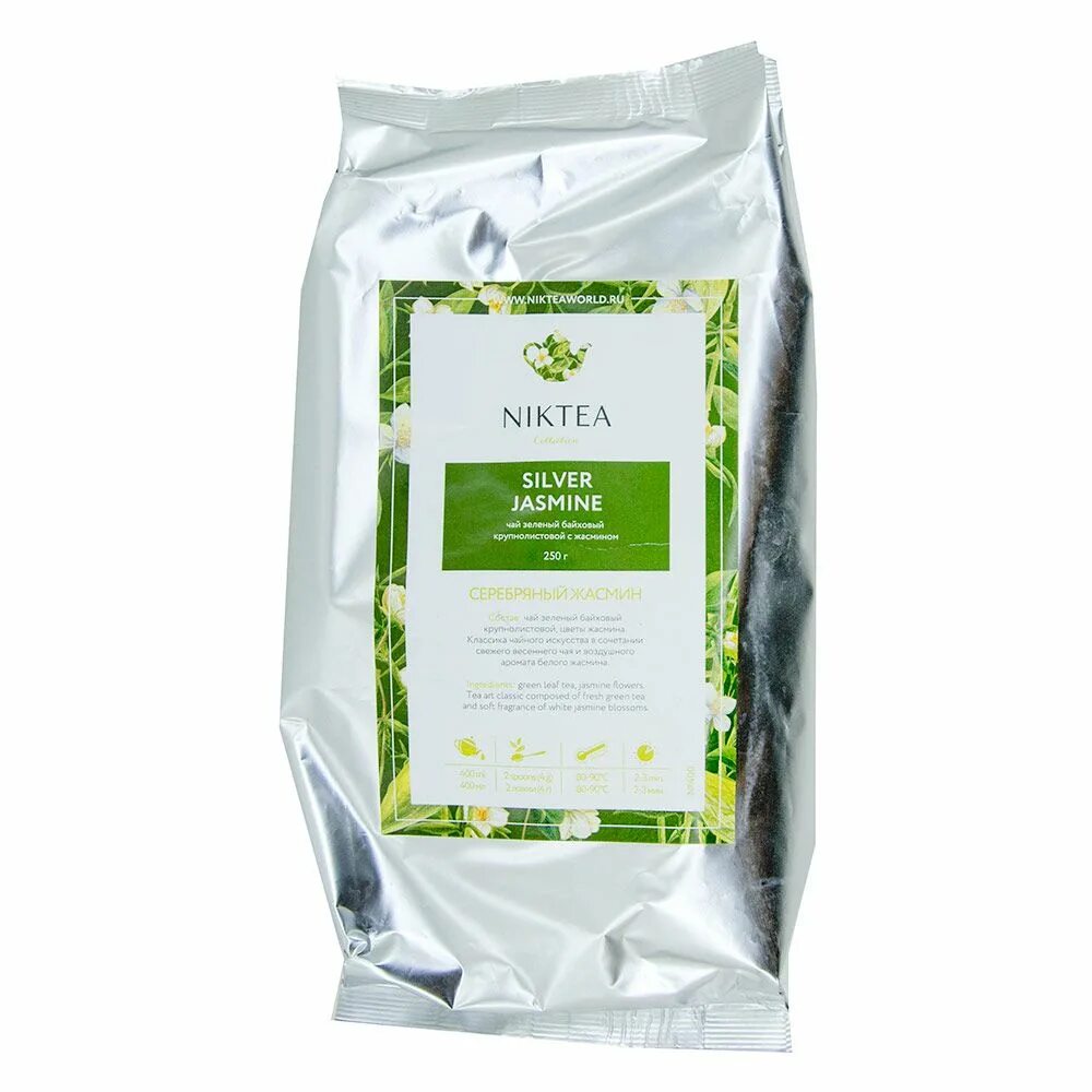 Чай niktea купить. Чай NIKTEA 250гр. Чай зеленый NIKTEA Silver Jasmine. Чай зеленый NIKTEA Genmaicha Green.