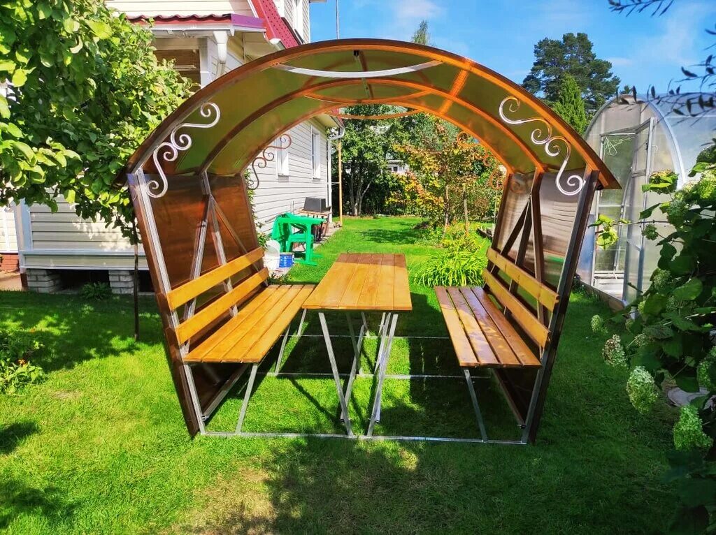металлосфера череповец. беседка для дачи "сфера".