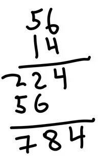 56 умножить на 1 4