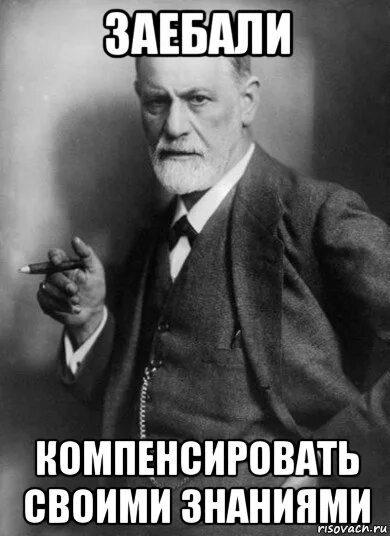 Думать членом. Фрейд мемы. Компенсируешь Зигмунд Фрейд. Зигмунд Фрейд Мем. Мемы про знание русского.