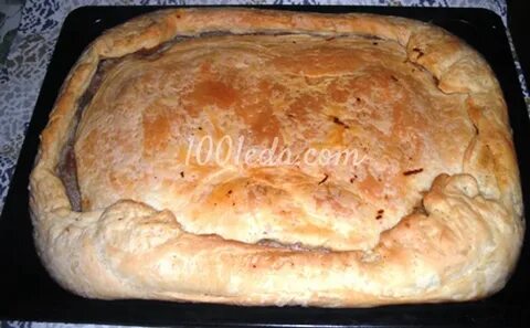 Курник с фаршем и картошкой