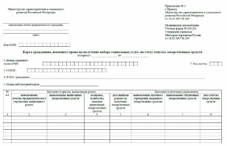 Приказ 834. Карта льготного отпуска лекарственных средств бланк. Учетная форма 030-л/у. Карта учета отпуска лекарственных средств. Карта учета льготного отпуска лекарственных средств.